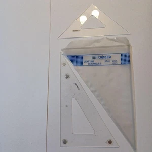 Takeda drafting triangle ruler 30cm acrylic #9d3e86 - Picture 1 of 24