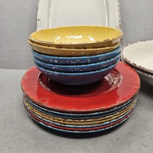 Williams Sonoma Melamine | 16-Piece Rustic Dinnerware Set | Gently Used - Picture 1 of 17
