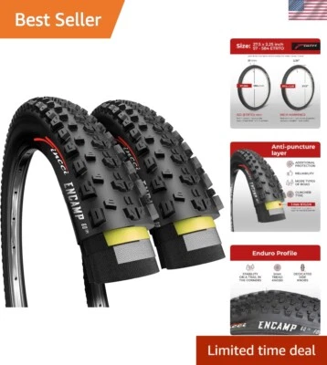 Robuste 27,5 x 2,25 faltbare Mountainbike Reifen mit Nylon Pannenschutz - Bild 1 von 4