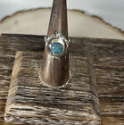 Blue Apatite 925 Sterling Silver Poison Ring/Locket Ring Sz 6.25