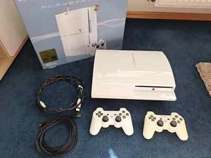 Playstation 3 Konsole FAT mit 500 GB Ceramic white CFW + OVP - Bild 1 von 10