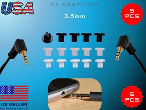 Pack de 5 bouchons de prise en silicone anti-poussière port audio 3,5 mm - Photo 1 sur 1