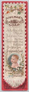 Victorian Trade Card Bookmark America's Hope is Dingman's Soap Baby - Bild 1 von 6
