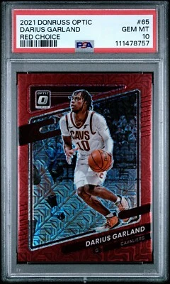 Darius Garland 2021 Panini Donruss Optic Red Choice SP /88 PSA 10 (Pop 2) #65 - Image 1 of 2