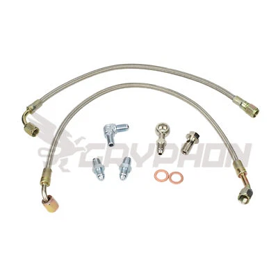 Kit de línea de alimentación de aceite turbo 4AN para Nissan 300ZX Z32 VG30DETT Garrett GT25R GT28R Foto 1 de 3