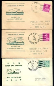 PHia Cachets USS Sidney- Fargo-McCoy 1949-51 Another Ship in Mothballs-Re Establ - Picture 1 of 2
