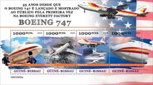 Boeing 747 Aviation Boeing Everett Factory MNH Stamps 2023 Guinea-Bissau M/S - Picture 1 of 1