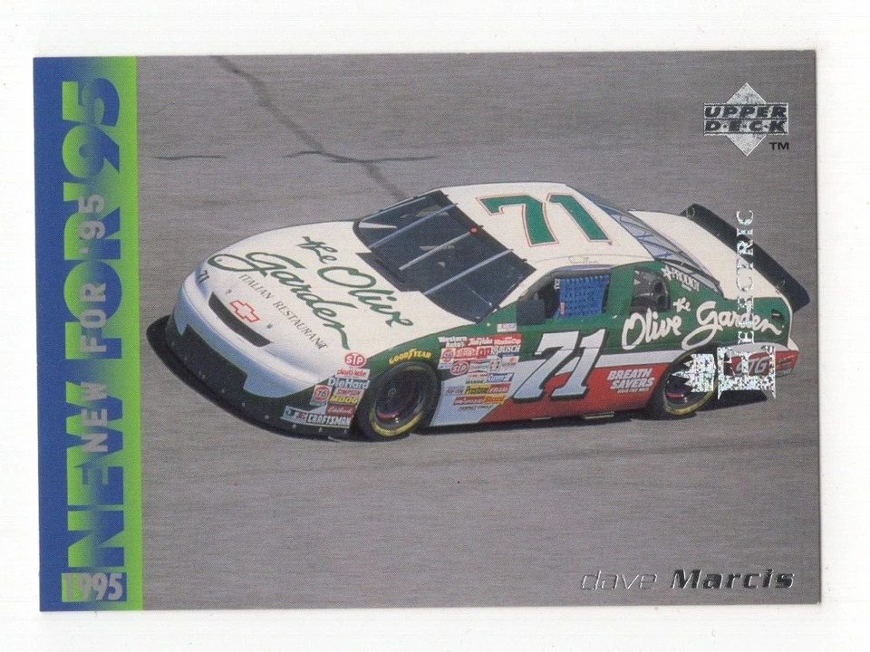 1995 UPPER DECK NASCAR RACING CAR SILVER ELECTRIC DAVE MARCIS #295 - Image 1 of 1