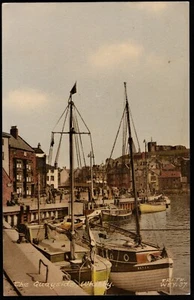 The Quayside Harbour Boats Abbey Ruins Whitby Yorkshire F. Frith Postcard - Picture 1 of 2