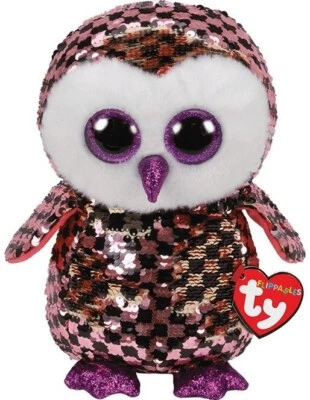 TY FLIPPABLES DANGLER THE OWL 23cm Plüschfigur Kuscheltier Plüschtier Plüsch