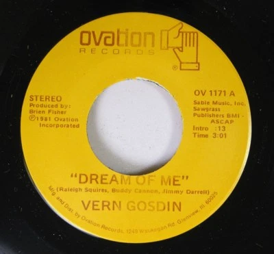 Country 45 Vern Gosdin Dream Of Me / Ain't it been love  On Ovation Records - Image 1 of 2