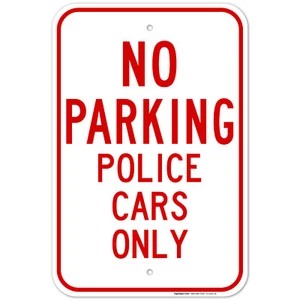 Nur Polizeiautos Parkschild, - Bild 1 von 86