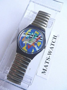 Swatch+Gent-Flex+GN132 Silver Patch Flex + New / New - Picture 1 of 1