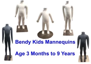 Kind Kinder Schaufensterpuppen gebogen flexibel beweglich möglich weich fixierbar Dummies - Bild 1 von 43