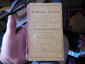 RARE 1822 DIRECTORY, WASHINGTON D.C., MEMBERS OF CONGRESS & WHERE THEY BOARD - Picture 1 of 19