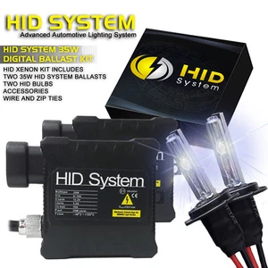 GE HID Xenon Light Conversion Kit 32000 Lumens 35W 5000K OEM Bulbs Headlight Fog - Picture 1 of 14