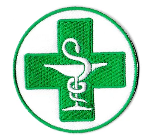 Ecusson patche pharmacie thermocollant patch brodé Coupe Hygie pharmacien - Picture 1 of 7