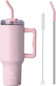 40 oz Stainless Steel Vacuum Insulated Tumbler with Lid and Straw - Picture 1 of 1