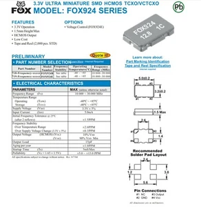 Quarz Quartz - Oszillator 25.000MHz 25MHz 5 x 3.2mm SMD - Picture 1 of 3