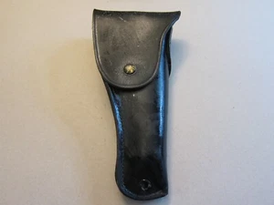 Vintage Jay-Pee Black Leather Flap Holster 4" Large Revolver S&W Colt Ruger - Picture 1 of 9