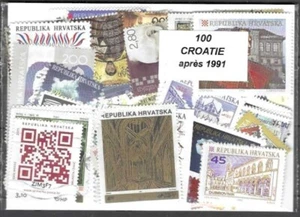 KROATIEN nach 1991 Sammlungen von 25 bis 100 verschiedenen Marken gestempelt - Bild 1 von 4