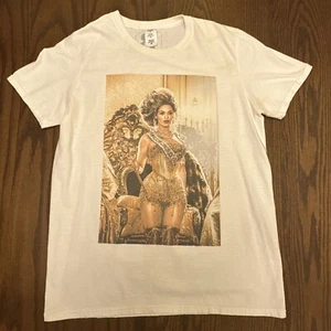 Beyonce Shirt Mens Medium White Double Sided AOP Concert Tee Adults Hip Hop Rap - Picture 1 of 5