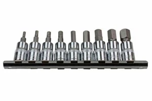US Pro 9pc 1cm Dr. SAE / B Sechskant, Allen Bit Sockel Schienen Af B3385 - Bild 1 von 3