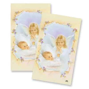 Baptism Christening Custom Remembrance Personalized Prayer Cards 24 NonLaminated - Bild 1 von 4