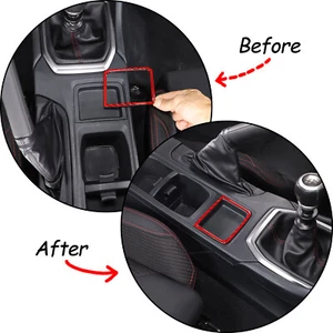 Red Carbon Car Gear Panel Rear Storage Grid Frame Trim For Subaru WRX 2022-2023 - Picture 1 of 10