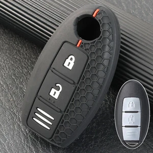 3Button Key Case Cover Silicone For Nissan Qashqai Pulsar March Tiida Leaf Cube - Picture 1 of 8