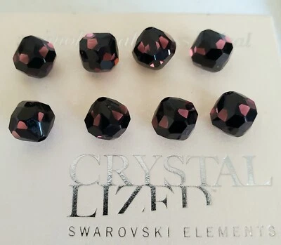 Vintage Swarovski 5309 8mm Rosa Cosmojet, Raro (12 piezas) Foto 1 de 3