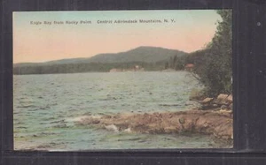 BLUE MOUNTAIN LAKE, NEW YORK, 1933 ppc. Eagle Bay, Adirondacks, 1c to Gorham, ME - Picture 1 of 1