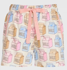 NEW WITH TAGS LADIES PETER ALEXANDER MILK CARTON PYJAMA SHORTS SIZE S - Picture 1 of 1