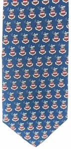VINEYARD VINES Silk Tie New With Tags Blue with private school crests - Bild 1 von 6