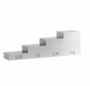 4 Step Ultrasonic Calibration Blocks 0.250" 0.500" 0.750" 1.000" 6063 Aluminum - Picture 1 of 11