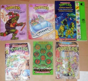 TMNT TURTLES VINTAGE ELEKTRONISCHES GESCHICHTENBUCH COMICS AUFKLEBER Robobugs - Bild 1 von 9