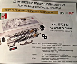 KIT AMMORTIZZATORE ANTERIORE POSTERIORE COMPLETI VESPA VESPA PX PE 125 150 200 - Imagen 1 de 1