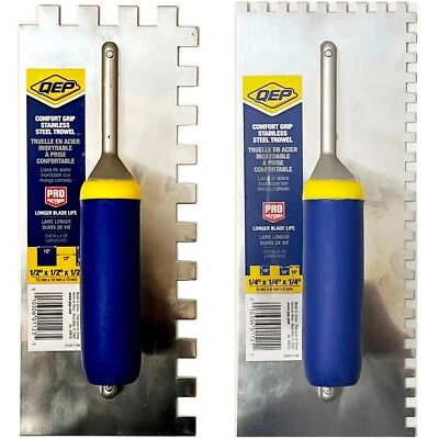 Espátula de aço inoxidável mega aderência QEP (1/2 ou 1/4) polegadas - Imagem 1 de 4