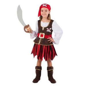 Girls Pirate Halloween Role play, Cosplay Dress up Deluxe Costume set - Picture 1 of 8
