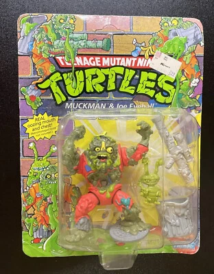 Figura de acción Teenage Mutant Ninja Turtles TMNT Muckman Joe E 1990 Playmates nueva en caja Foto 1 de 4