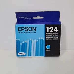 Neu und versiegelt Epson 124 Cyan DuraBrite Ultra Tintenpatrone EXP 05/24 - Bild 1 von 6