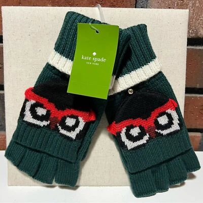 Kate Spade Who Me Pop Top Guantes Búho Lirio Almohadilla Talla Única Nuevo Sin Dedos Foto 1 de 4