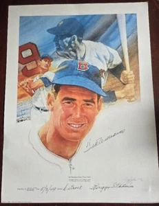 Ted Williams JSA Loa Signed 18x24 Lithograph Autograph Red Sox - Picture 1 of 2