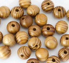 Free Shipping 6--40mm Round Pearl Wood Beads Beads Pine Wood Stripe Beads