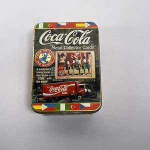 Vintage Coca-Cola Metal Collector Cards – Coke Around the World – Embossed, Seal - Picture 1 of 13