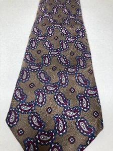 WOODWARD Designer PAISLEY Gray Violet Silk Necktie Tie Excellent Condition - Picture 1 of 6