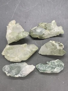 153 Grams Chlorine Quartz Small Specimens 6 Pieces Lot. - Picture 1 of 11