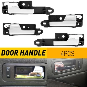 For 2006-2011 Milan Mercury 4X Left & Right Side Interior Door Handle Set Chrome - Picture 1 of 10