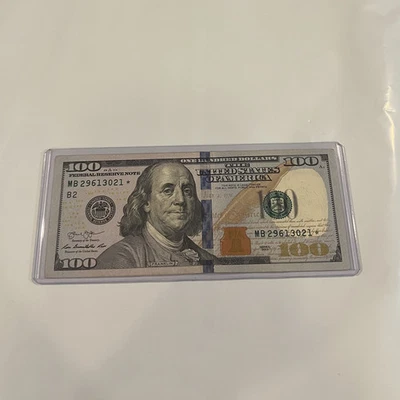 *Circulated Series 2013 $100 Dollar Federal Reserve STAR* Note MB29613021* - Image 1 of 4