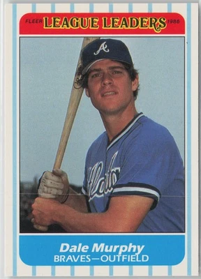 1986 Fleer League Leaders #27 Dale Murphy - Image 1 of 2